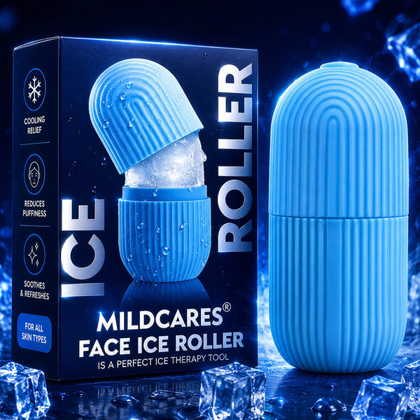 Silicone Ice Roller for Face & Eyes – Reusable Facial Ice Massager for Skin Tightening, Puffiness & Glowing Skin Care